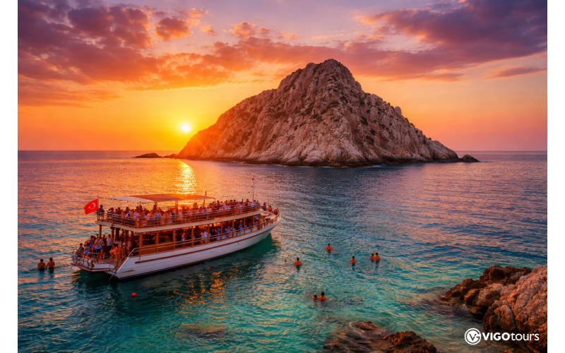 Закатный тур на катере на остров Сулуада из Анталии и Кемера - 1