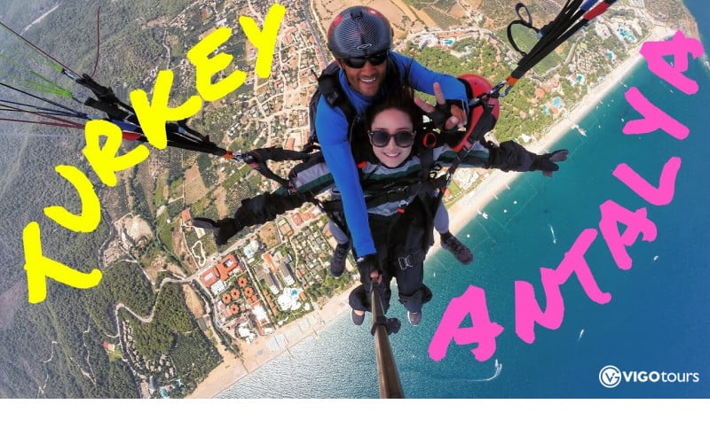 Antalya Paragliding Flug vom Tahtali Berg - 1