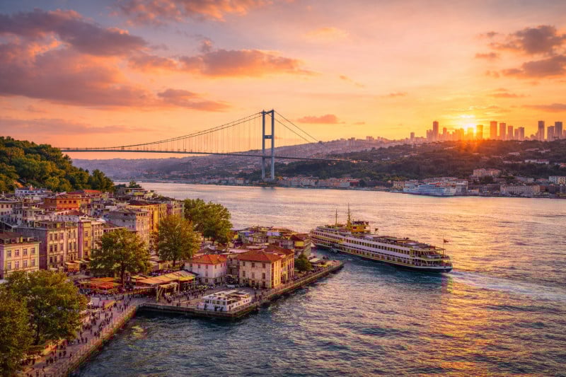 Istanbuls asiatische Seite und Bosporusbrücken